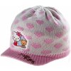 Dětská čepice čepice s kšiltem HELLO KITTY bílo růžová