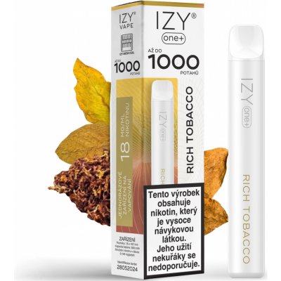IZY VAPE IZY ONE+ Rich Tobacco 18 mg 1000 potáhnutí – Sleviste.cz