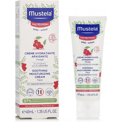 Mustela Bébé Soothing Moisturizing Face Cream Very Sensitive Skin 40 ml – Zboží Mobilmania