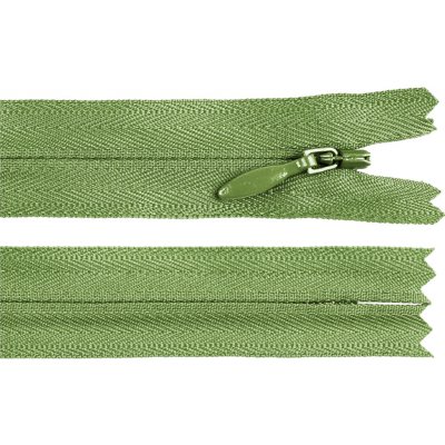 Spirálový zip skrytý YKK No 4 délka 50 cm Varianta: 211 zelená šalvěj tmavá, Balení: 1 ks – Hledejceny.cz