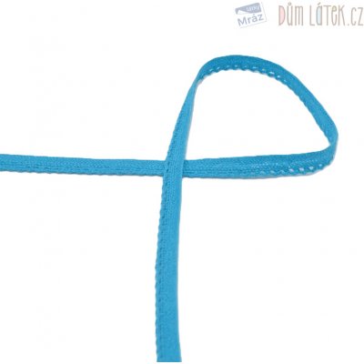 Krajka paličkovaná modrá, šíře 10 mm – Zboží Dáma