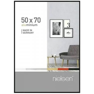 Rám na obraz Nielsen Pixel / 50 x 70 cm / hloubka 1,9 cm / hliník / sklo / černá – Zbozi.Blesk.cz