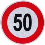 Samolepka konstrukční rychlosti 50 km, reflexní, průměr 15 cm – Sleviste.cz