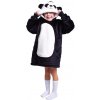 Dětská deka Cozy Noxxiez CH306 Panda hřejivá televizní mikinová deka s kapucí