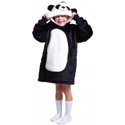 Cozy Noxxiez CH306 Panda hřejivá televizní mikinová deka s kapucí