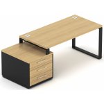 Nábytek Designový cz DEBZ1O Kancelářská sestava EPIC Z1 O dub černá – Zboží Dáma