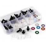 Sada očí s pojistkou s glitry Ø14; 16 mm - (14 mm) černá – Hledejceny.cz