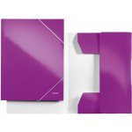Leitz Tříchlopňové desky WOW A4, purpurové – Zboží Živě