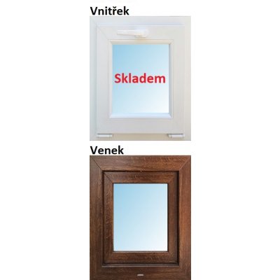 Soft plastové okno 40x50 cm zlatý dub/bílá, sklopné – Zbozi.Blesk.cz