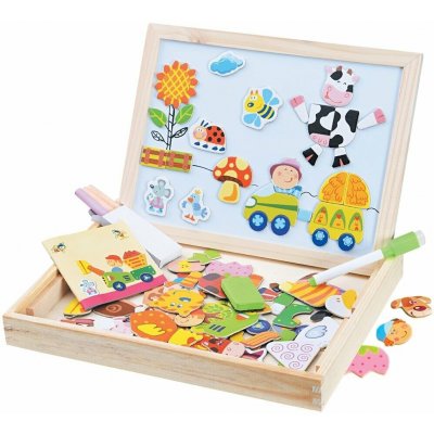 2Kids Toys Magnetická tabulka Farma 102 dílků – Sleviste.cz