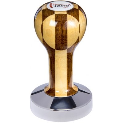 Buna Café Tamper šachovnice, lak, SP, nerez lesk, plochý 57 mm – Zboží Mobilmania