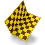 Skládací šachovnice žluto-hnědá oboustranná – Zboží Živě