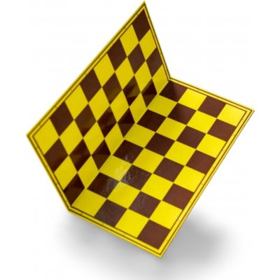 Skládací šachovnice žluto-hnědá oboustranná – Zboží Živě