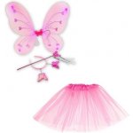 LEANToys Motýlí víla se svíticími křídly světlé růžová – Zboží Mobilmania