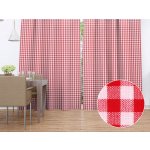 Biante Bavlněný závěs Olivia OL-008 Červeno-bílá kostka malá 140x140 cm – Hledejceny.cz