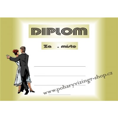 VIZINGR Tanec diplom A4 č.4 Tanec č.4 BEZ TEXTU – Hledejceny.cz