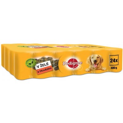 Pedigree hovězí v želé dospělé 24 x 400 g – Zboží Mobilmania