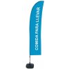 Roll up banner Jansen Display Beach Flag Budget Wind Complete Set Take Away Blue Spanish ECO, 1010 x 4305 mm