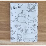 Látkový obal k vybarvení mořský svět A4 A5 na učebnici sešit slabikář A5 – Hledejceny.cz