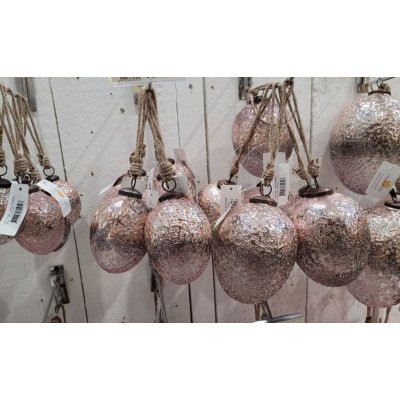 Růžové velikonoční vajíčko na jutovém provázku Ø 6*10 cm – Zboží Mobilmania