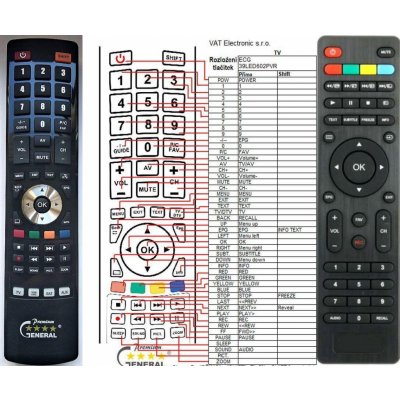Dálkový ovladač General TOSHIBA 24E1533DG, 32E1633DG, 42F1633DG – Hledejceny.cz