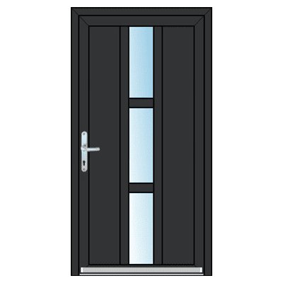 OknaDvereNaMiru.cz Vchodové dveře SLOUPKOVÉ Laura ořech 100 x 200 cm – Hledejceny.cz