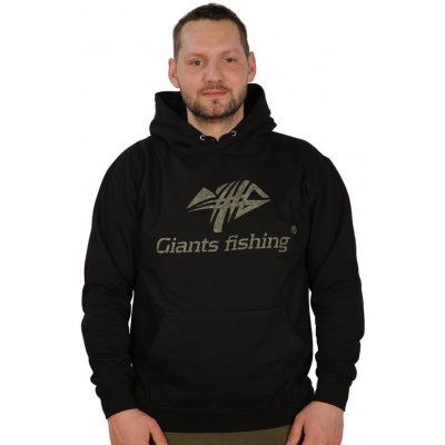 Giants Fishing Mikina S Kapucí Černá Camo Logo – Hledejceny.cz