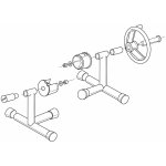 Nerezové stojany navijáku – přenosné – pár, T-základ. – Sleviste.cz