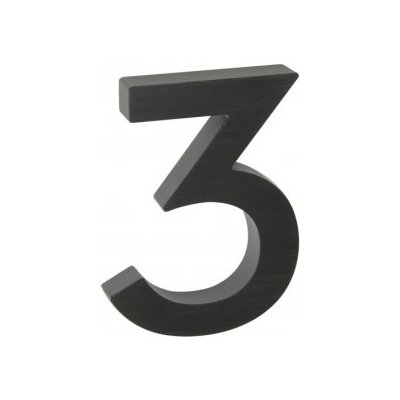 RICHTER CZECH Číslice a písmena RN.100LV.AL.CE černá číslo: 3 – Zboží Mobilmania