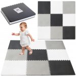 KIK Pěnové puzzle Odstíny šedé 9 ks – Zboží Dáma
