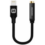 SWISSTEN Audio adaptér Textile Lightning/jack (samice) 0,15 m, černý 73501211 – Zboží Živě