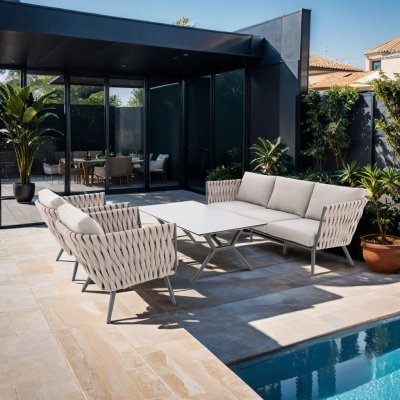 Doppler RIVA EXPERT set - hliníková zahradní souprava přírodní – Hledejceny.cz