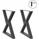 Omaxi 958915 Nohy k jídelnímu stolu 2 ks antracitové 70 x 72-73,3 cm ocelové – Hledejceny.cz