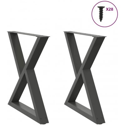 Omaxi 958915 Nohy k jídelnímu stolu 2 ks antracitové 70 x 72-73,3 cm ocelové – Hledejceny.cz