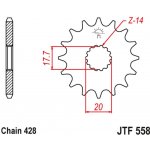 JT Sprockets JTF 558-16RB – Hledejceny.cz