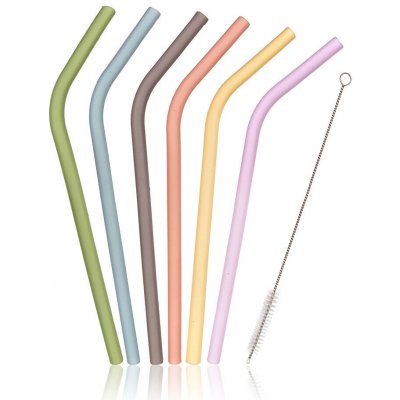 BANQUET zahnutá silikonová brčka 9 x 220 mm 1 kartáček – Zbozi.Blesk.cz