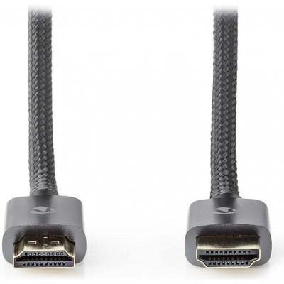 NEDIS PROFIGOLD High Speed HDMI 2.0 kabel s ethernetem, 4K@60Hz, zlacené konektory HDMI-HDMI, bavlna, šedý, BOX, 10m (CVTB34000GY100)