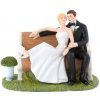Svatební dekorace Weddingstar Figurka na svatební dort Novomanželé v parku