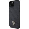 Pouzdro a kryt na mobilní telefon Apple Guess PU 4G Strass Triangle Metal Logo Apple iPhone 15 Plus černý