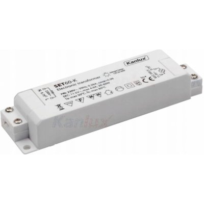 Elektronický transformátor Kanlux SET60-K 230/12VAC 20-60W 01425 – Sleviste.cz