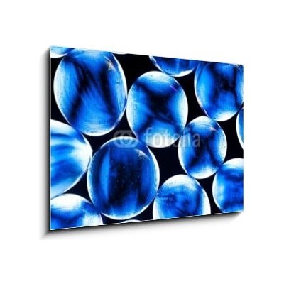 Skleněný obraz 1D - 100 x 70 cm - blue gass beads modré plynové korálky – Zboží Mobilmania