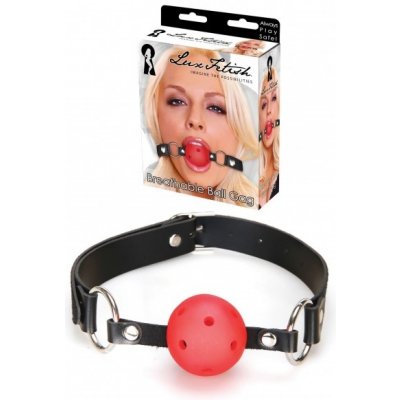 Lux Fetish Silikonový roubík s dýchacími otvory Breathable Ball Gag