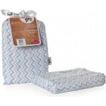 XKKO KIKKO Bambusová zavinovačka BMB Scandinavian Baby Blue Chevron – Zboží Mobilmania