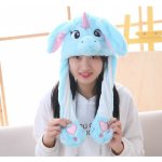 Svítící plyšová čepice s pohyblivýma ušima jednorožec bílý – Zbozi.Blesk.cz