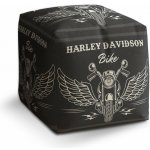 Sablio Taburet Cube Harley-Davidson S křídly: 40x40x40 cm – Hledejceny.cz