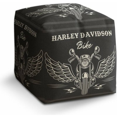 Sablio Taburet Cube Harley-Davidson S křídly: 40x40x40 cm – Hledejceny.cz