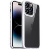 Pouzdro a kryt na mobilní telefon Apple Pouzdro AppleKing nárazuvzdorný transparentní s karbonovou texturou iPhone 14 Pro Max - bílé