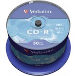 Verbatim CD-R 700MB 52x, AZO, spindle, 50ks (43351) – Zboží Mobilmania