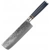 Kuchyňský nůž Nakiri damaškový nůž Blue Japan 7"