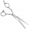 Kadeřnické nůžky Olivia Garden SilkCut PRO Shear Left 6,5´ Silver kadeřnické nůžky pro leváky